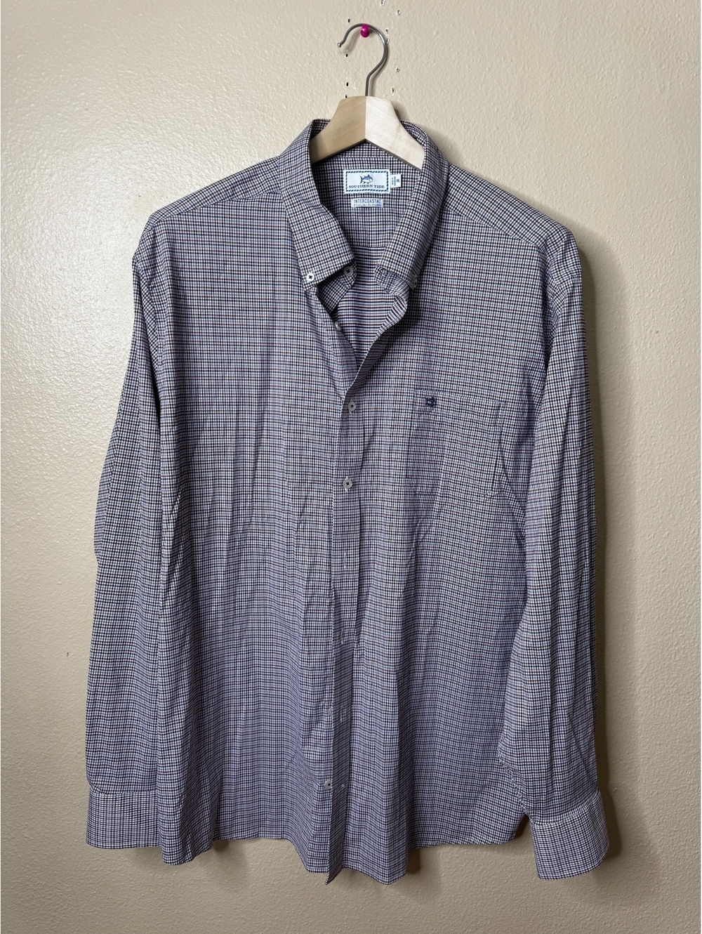 Southern Tide Mens XXL Intercoastal Plaid Stretch Long Sleeve Button Down Shirt